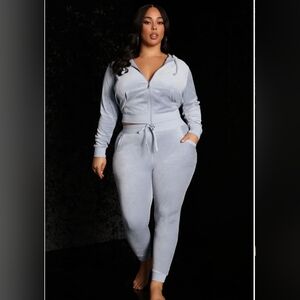 NWT Fashion Nova 3pc velour pant set